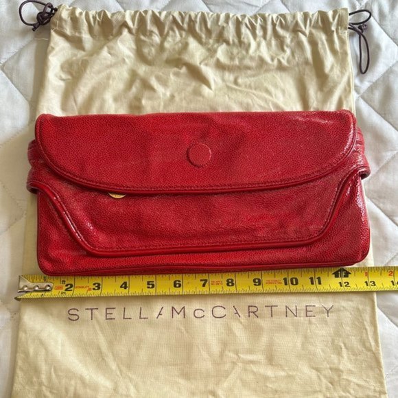 Stella McCartney Red Leather Clutch - Vegan - Picture 4 of 9